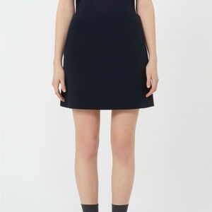 Weekend MaxMara 100% Wool Black Academia Schoolgirl High Rise Mini Pencil Skirt